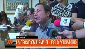 Diputados opositores y colorados presentan libelo contra Quiñónez - Radio Imperio