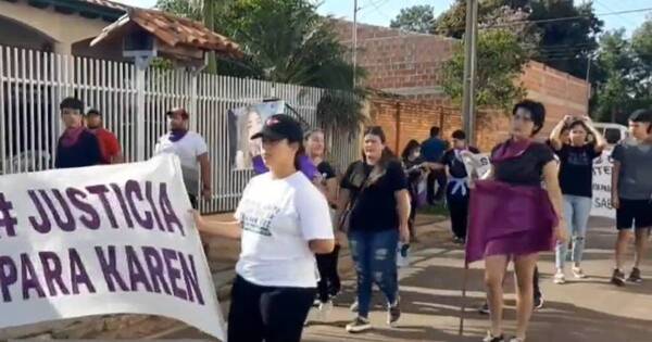 La Nación / San Pedro: familiares de joven víctima de feminicidio marcharon pidiendo justicia