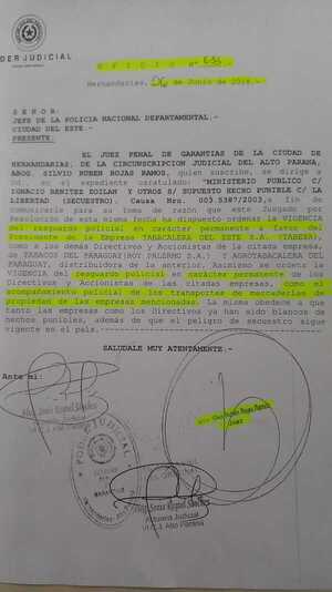 Antes de dejar el gobierno, el cartismo hizo que un juez ordene protección policial permanente para directivos y mercaderías de Tabesa - El Trueno
