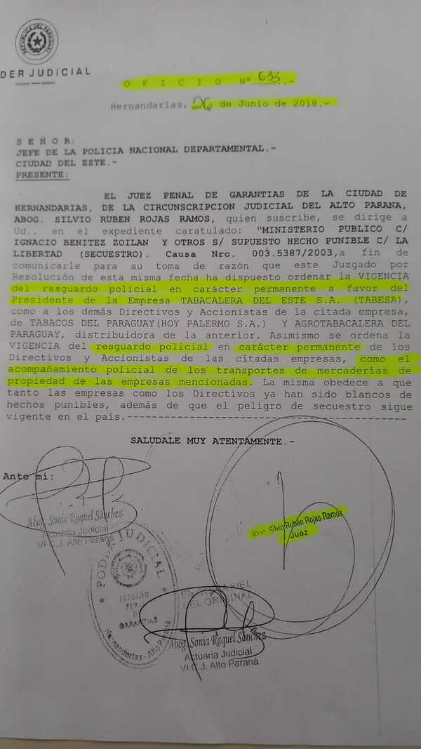 Antes de dejar el gobierno, el cartismo hizo que un juez ordene protección policial permanente para directivos y mercaderías de Tabesa - El Trueno