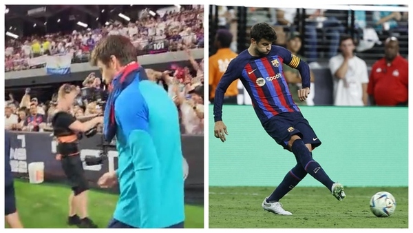 No podía tocar la pelota: abuchean a Piqué por su ruptura con Shakira (VIDEO)