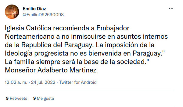 La Iglesia Católica no se pronunció con respecto al anuncio de la Embajada de EEUU - El Independiente