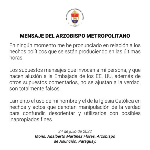 Bachi Núñez utilizó una fake news y fue desmentido por el monseñor Martínez - El Trueno