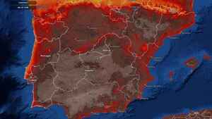 LA CRISIS POR CALOR EXTREMO QUE VIVE ESPAÑA SE VE DESDE EL ESPACIO