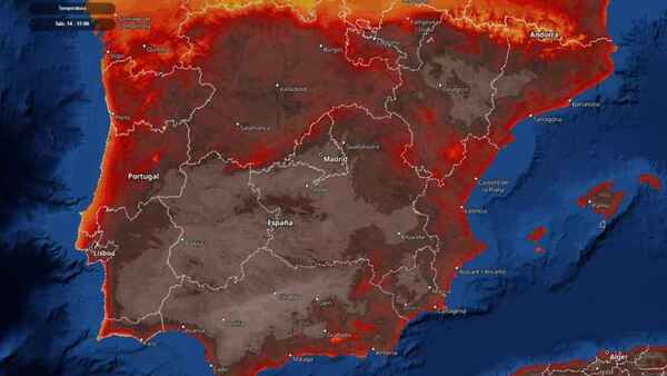 LA CRISIS POR CALOR EXTREMO QUE VIVE ESPAÑA SE VE DESDE EL ESPACIO