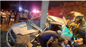 Dos muertos tras accidente en Limpio: auto chocó contra columna