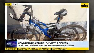 Hombre ebrio atropelló y mató a ciclista   - ABC Noticias - ABC Color