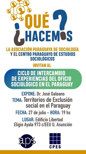 Ciclo de encuentros sociológicos "Que Hacemos" se inicia este miércoles - .::Agencia IP::.