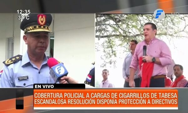 Cobertura policial a cargas de cigarrillo de Tabesa | Telefuturo