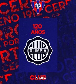 Olimpia agradece a Cerro la “felicitación” por aniversario: “Gracias de parte del Campeón del Mundo”