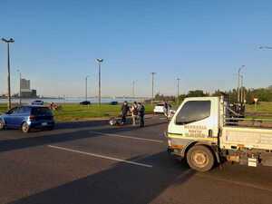 Motociclista herido tras accidente sobre la Ruta PY01 en Encarnación