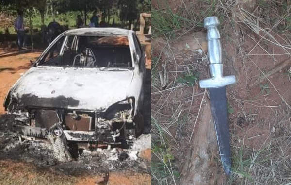 Quemaron un auto y realizaron disparos al aire porque fueron echados de una fiesta - Noticiero Paraguay