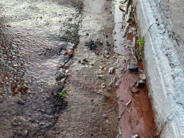 Caño roto hace más de una semana - Nacionales - ABC Color