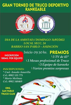 Truco deportivo convoca a los “amigos” al barrio San Pablo - Polideportivo - ABC Color