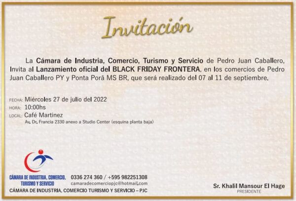 Mañana se realiza el lanzamiento del Black Friday Frontera
