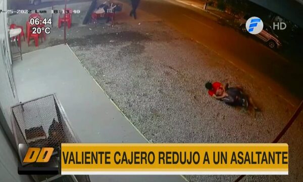 Valiente cajero redujo a ladrón en una bodega de Asunción | Telefuturo