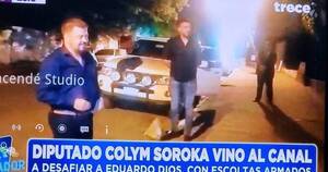La Nación / Diputado Colym Soroka y hombres armados atropellaron canal Trece