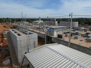 Montaje de equipos electromecánicos para planta de tratamiento de aguas residuales avanza un 70% - San Lorenzo Hoy