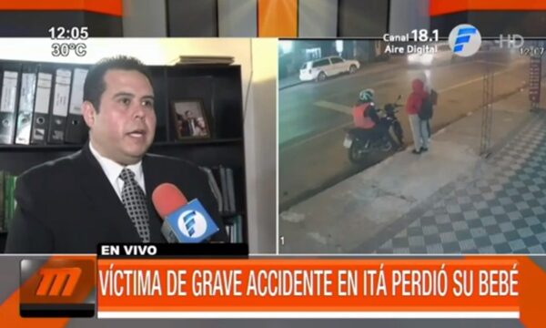 Víctima de grave accidente perdió a su bebé | Telefuturo