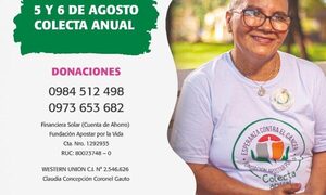 Realizarán colecta a favor de pacientes con cáncer en Alto Paraná