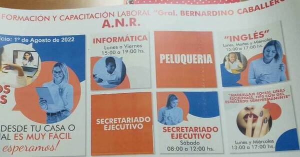 La Nación / ANR habilita varios curso laborales gratuitos desde este lunes