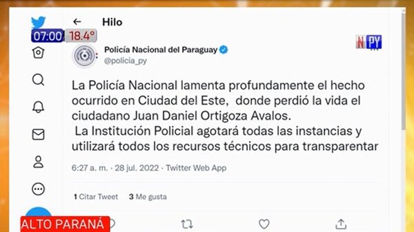 Policías matan a joven en la búsqueda de los asesinos del subjefe policial | Noticias Paraguay