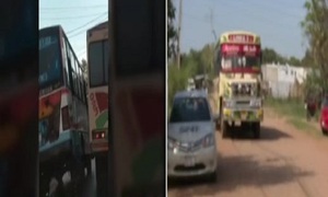 Limpio: Alocada carrera entre buses internos - SNT