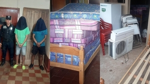 Sorprenden a dos hombres sup. intentando comercializar objetos hurtados