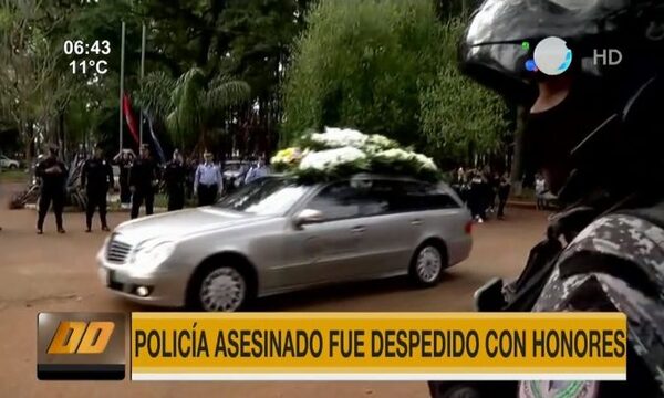 Policía fue despedido con honores en Ciudad del Este | Telefuturo