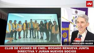 CLUB DE LEONES DE CNEL. BOGADO RENUEVA JUNTA DIRECTIVA Y JURAN NUEVOS SOCIOS