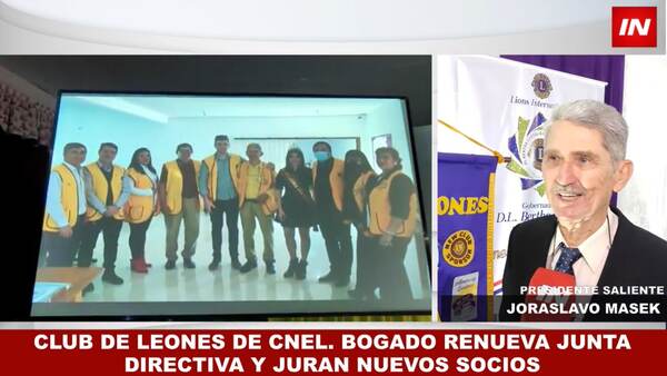 CLUB DE LEONES DE CNEL. BOGADO RENUEVA JUNTA DIRECTIVA Y JURAN NUEVOS SOCIOS