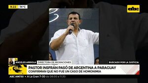 Pastor Insfrán pasó de Argentina a Paraguay - ABC Noticias - ABC Color