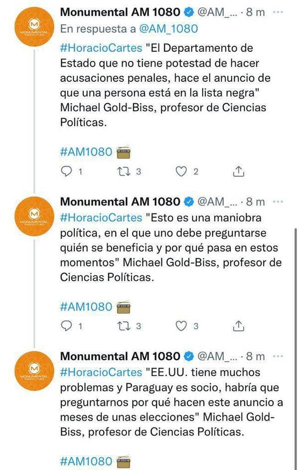 Experto confirma persecución contra Cartes y radio de Vierci borró sus tuits - ADN Digital