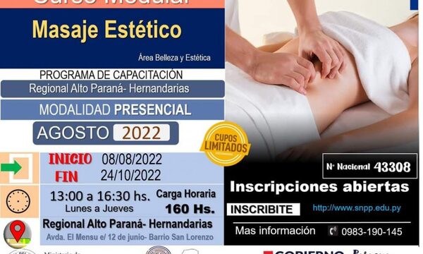 SNPP habilita nuevo curso en agosto