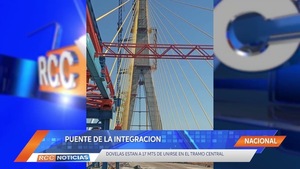 Dovelas del Puente de la Integración están a 17 metros de unirse en su tramo central