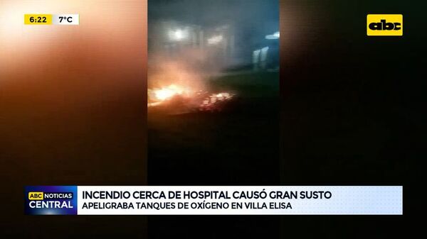 Incendio cerca de hospital causó gran susto   - ABC Noticias - ABC Color