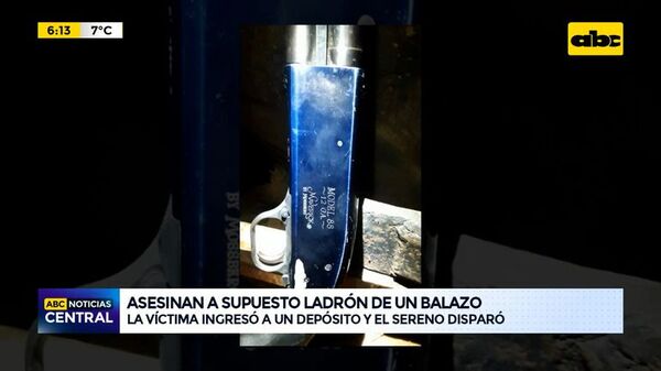 Asesinan a supuesto ladrón de un balazo - ABC Noticias - ABC Color