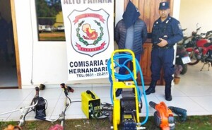 Recuperan herramientas hurtadas en Brasil y detienen a un hombre