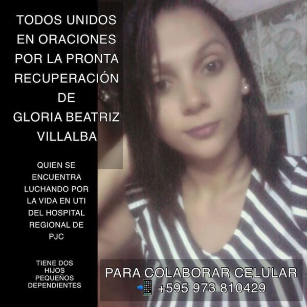 Falleció Gloria Beatriz Villalba, víctima de accidente de tránsito en Pedro Juan Caballero