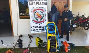 Detienen a presunto ladrón y se incauta vehículo en cual transportaba herramientas hurtadas de Brasil