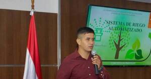 La Nación / Joven creó un sistema de riego automatizado