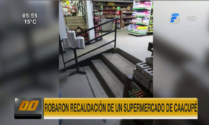 Robaron recaudación de supermercado de Caacupé | Telefuturo