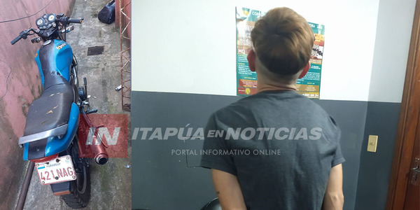 TRAS PERSECUCIÓN ATRAPAN A SUP. AUTOR DE HURTO DE MOTOCICLETA EN ENCARNACIÓN