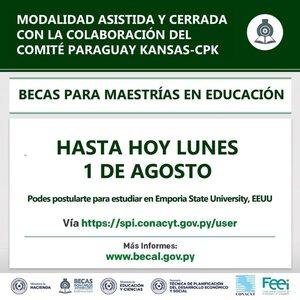Hoy cierra plazo para postulación a becas de maestrías en Educación - .::Agencia IP::.
