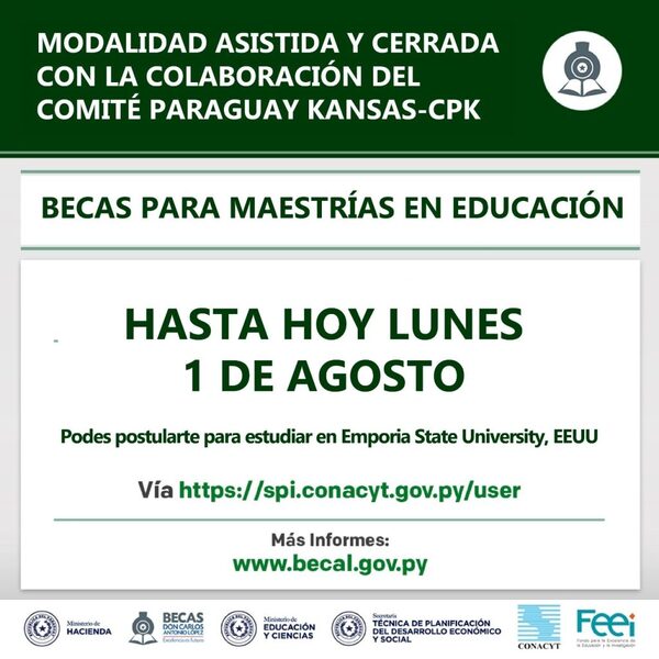 Hoy cierra plazo para postulación a becas de maestrías en Educación - .::Agencia IP::.