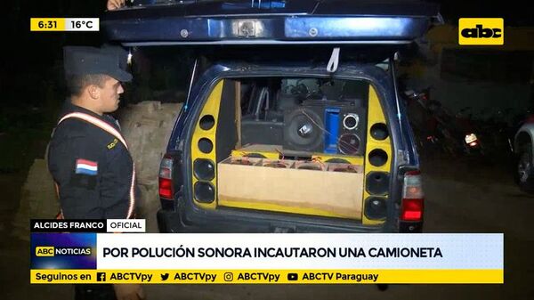 Por polución sonora incautaron una camioneta - ABC Noticias - ABC Color