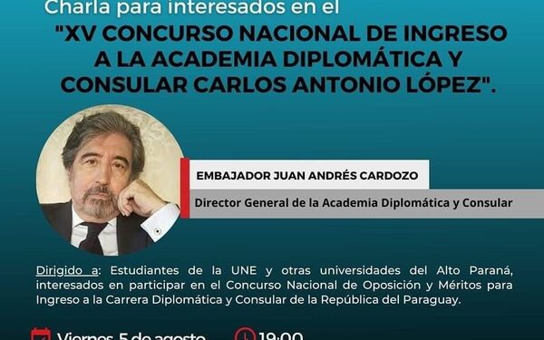 Realizarán charla sobre Ingreso a la Academia Diplomática y Consular