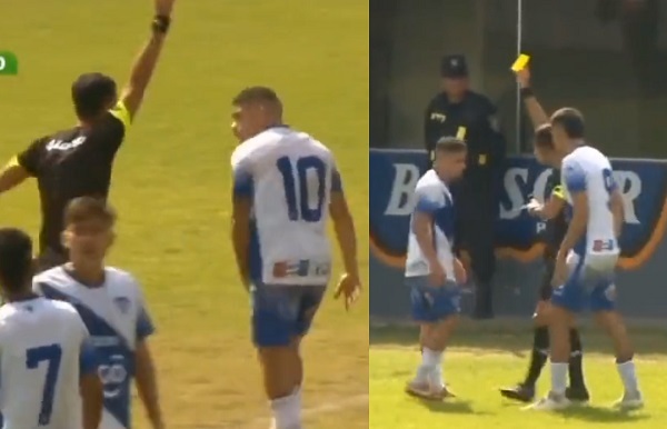 Futbolista vio dos veces la amarilla, pero no fue expulsado, revela video