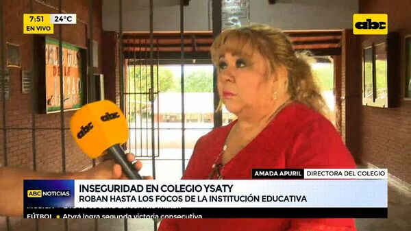 Inescrupuloso robó todos los focos del Colegio Ysaty - Policiales - ABC Color