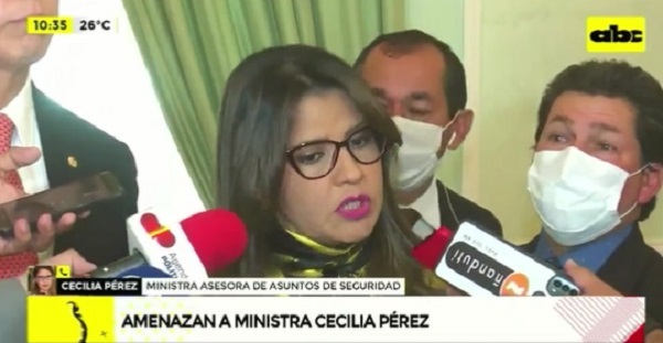 Refuerzan seguridad de Cecilia Pérez tras amenaza
